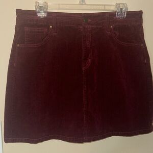 Burgundy Corduroy Short Skirt by Market& Spruce - Size Petite 12